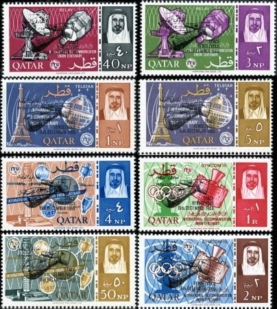INV-07462itExt_5d9fb4b0-d587-4e12-acb0-3a9e3319f9d6 Qatar 91 - 98 VF NH Overprinted "Space Rendevous" Blocks of 4