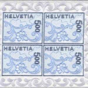 Switzerland 1075 VF NH Embroidered Scarce Sheet of 4