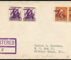 US Kentucky, Seventy Six 638, 726 Fancy Cancel Cover