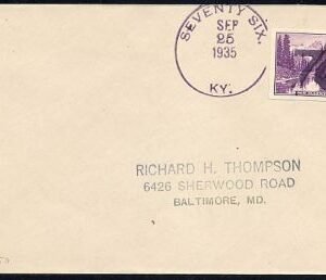 US Kentucky, Seventy Six 758 Fancy Cancel Cover