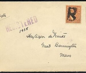 US Massachusetts, Great Barrington 558, 563 Fancy Cancel Cover