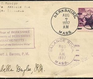US Massachusetts, Berkshire 795 fancy Cancel Cover, Star