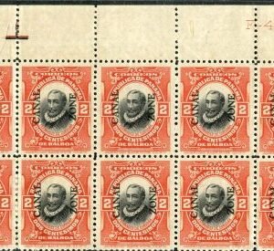 US Canal Zone 56 Possessions H VF Plate Block of 10