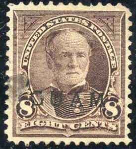 US Possessions - Guam 7 Used XF Signed 1 short perf cv $160