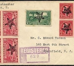 US New Hampshire, Alton 617 644, 646 Fancy Cancel Cover, Star