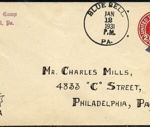 US Pennsylvania, Blue Bell Fancy Cancel Cover