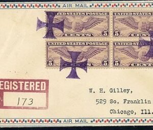 US Ohio, Dawn C12 Fancy Cancel Cover , Maltese Cross