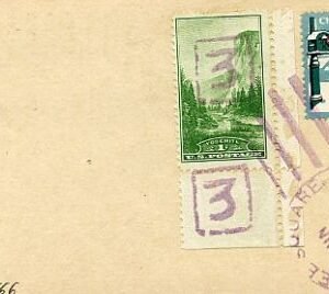 US Virginia, Three Square 740 Fancy Cancel Cover