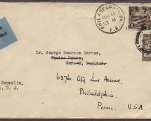 US 1929 Return Flight, Lakehurst to Germany to England