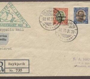 Iceland 1931 S.114D Variety on Iceland Flight