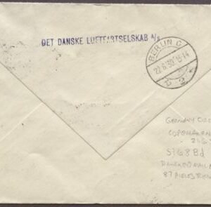 Germany 1930 Circuit flight Copenhagen drop S.68Bd