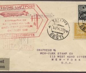 Estonia 1933 Chicago Flight to U.S. S.238E