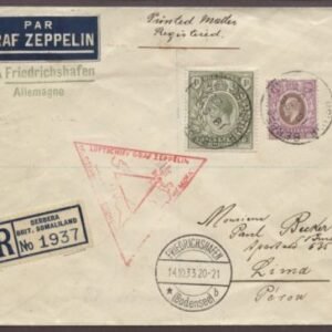 British Somaliland 1933 Chicago to Peru S.238Aa