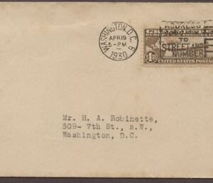 US 1930 C14 FDC slight toning