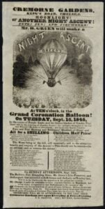 Great Britain 1845 Balloon Night Ascent Flyer