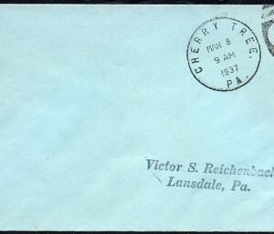 US Pennsylvania, Cherry Tree 606  Fancy Cancel Cover