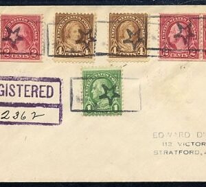 US Pennsylvania, Corry 599, 632, 636  Fancy Cancel Cover, Star