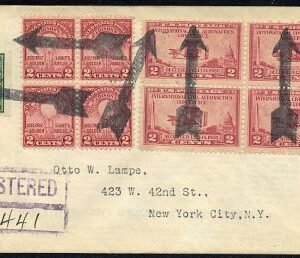 US Pennsylvania, Corry 649, 654  Fancy Cancel Cover, Arrow