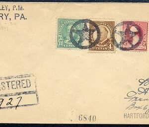 US Pennsylvania, Corry 220, 563, 685  Fancy Cancel Cover, Star in Circle