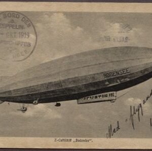 Sweden 1919 "Bodensee" Card on board, with Certificate