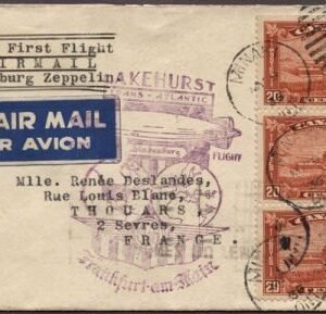 Canada 1936 Hindenburg Flight to France S.409G