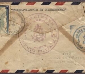 Dominican Republic 1936 Hindenburg 3rd NA Flight w/ Cert