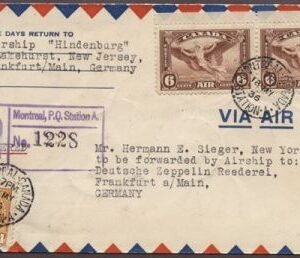 Canada 1936 2nd North American Hindenburg Flight S.411C