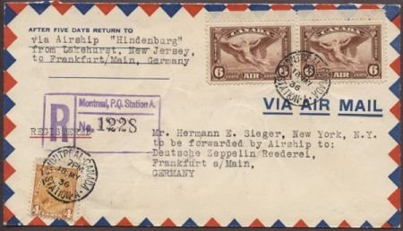 INV-08129itExt_3ff66deb-aa36-41b6-b87b-3e3c6c2bacdd Canada 1936 2nd North American Hindenburg Flight S.411C