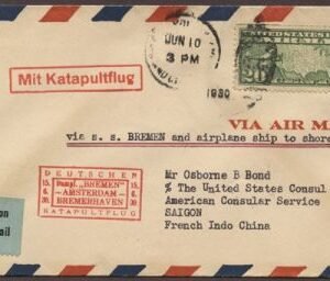 US 1930 C9 "Bremen" Catapult to Indochina