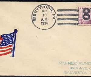 US Pennsylvania, Eightyfour 737 Fancy Cancel Cover