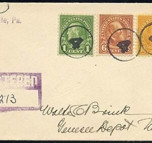 US Pennsylvania, Sharpsville 632, 638, 642  Fancy Cancel Cover