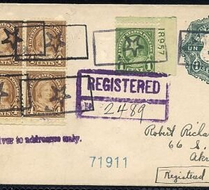 US Pennsylvania, Corry 632, 636 + Mexico Fancy Cancel Cover, Star