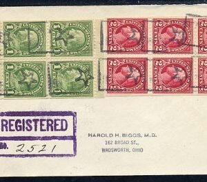 US Pennsylvania, Corry 554a, 632a Fancy Cancel Cover, Star in Rectangle