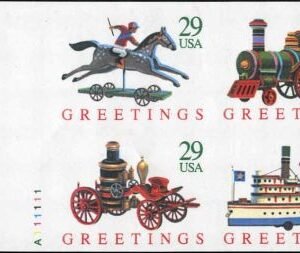 US 2718Pa Error 29? Christmas Toys Imperf Pane of 4 cv 600.00