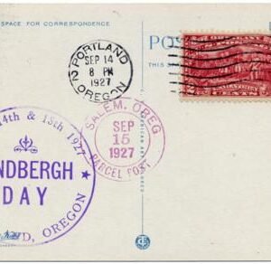 US 1927 Lindbergh Day PPC, 644 Llao Cliff