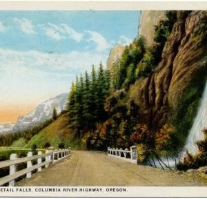 US 1927 Lindbergh Day PPC 644, Horsetail Falls, Waterfall