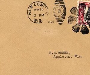 US Wisconsin, New London 651 Fancy Cancel Cover, Flower