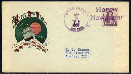 INV-08359itExt_29144725-c3e4-4071-844c-4bbbead8d03c US West Virginia, Star City 724 Fancy Cancel Cover, New Year