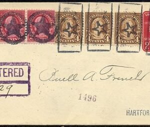 US Pennsylvania, Corry 632, 634, 636 Fancy cancel Cover, Star