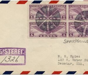 US Pennsylvania, Sharpsville C12 Fancy Cancel Cover
