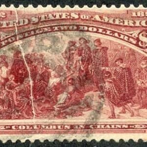 US 242 Early Commemoratives Used F Preprinting Paper Fold