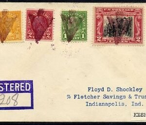 US Wisconsin, Keshena 599, 632, 642, 651, 657 Fancy Cancel Cover, Indian Arrow Head