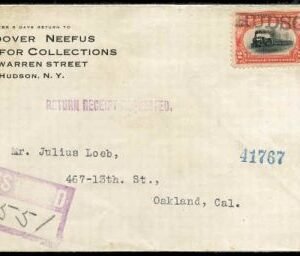 US New York, Hudson 295, 510 Fancy Cancel Cover