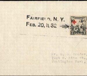 US New York, Fairfield 702 Fancy Cancel Cover, Stars