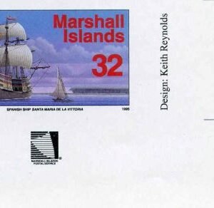 Marshall Is. 450 Imperf R5V MoN 32c Maria de la Vittoria Single