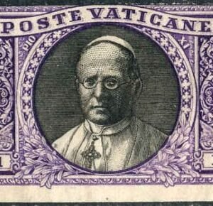 Vatican 28 F - VF H Error Semi-Official Mourning Overprint