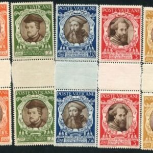Vatican 110 - 121, E9 - E10 Error F - VF NH Complete set of gutter pairs - Scarce