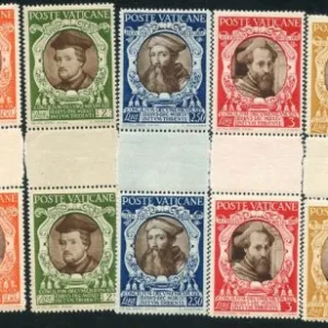 Vatican 110 - 121, E9 - E10 Error F - VF NH Complete set of gutter pairs - Scarce