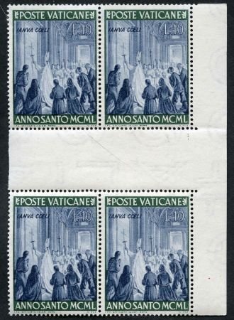 INV-08713itExt Vatican 132 - 135 Error VF NH Gutter Blocks - only 4 values are listed in CEI