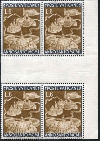 INV-08713x3_1fb44237-6ad2-4bb4-aa39-e143a0ee396a Vatican 132 - 135 Error VF NH Gutter Blocks - only 4 values are listed in CEI